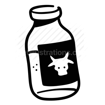 cow skull, poison label, danger symbol, animal death, Vector illustration