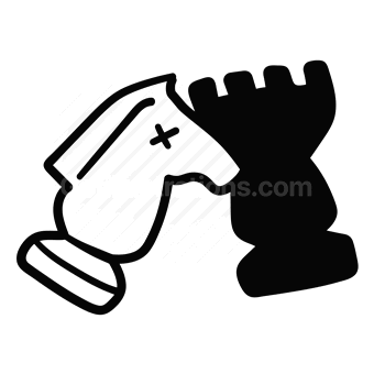 chess piece, strategy, fallen king, defeat, Vector illustration