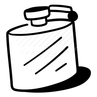 flask, perfume, cosmetics, beauty product, Vector illustration