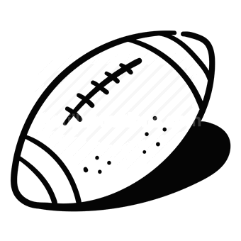 american football, sports equipment, ball, Vector illustration