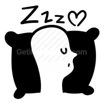 sleep, dreaming, night, love, Vector illustration