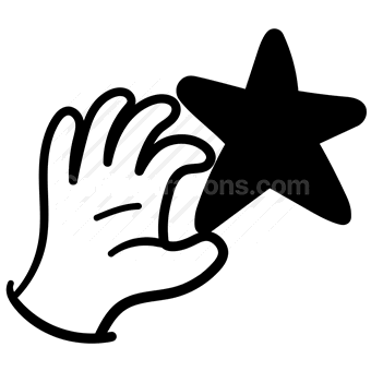 hand, star, symbol, achievement, success