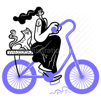 activity, hobby, leisure, fun, hobbies, biking, bike, bicycle, cat, animal, pet