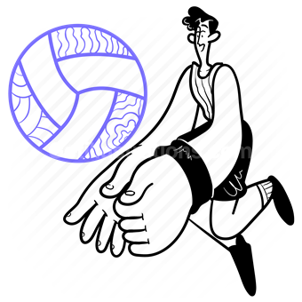 man, volleyball, sport, fitness, activity, physical, team