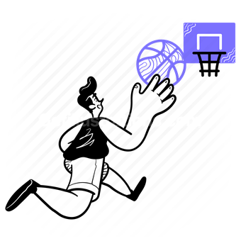 basketball, sport, fitness, activity, hobby, team, ball, net