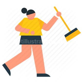 broom, brush, clean, cleaning, housekeeping