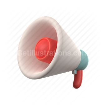 megaphone, promotion, newsletter, announcement, sound, audio, notification