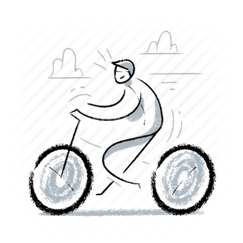 man, bike, bicycle