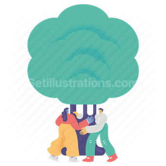 date, tree, man, woman, relationship, people, environment