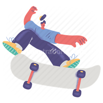 skateboard, skating, sport, activity, hobby, man, people