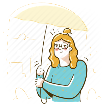 umbrella, weather, forecast, raining, woman, female