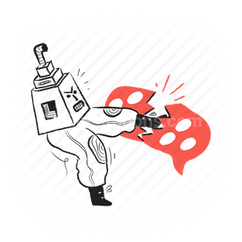 anger, frustration, negative emotion, mouth, Vector illustration