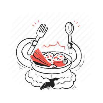 brain food, healthy eating, cognitive function, food for thought, Vector illustration