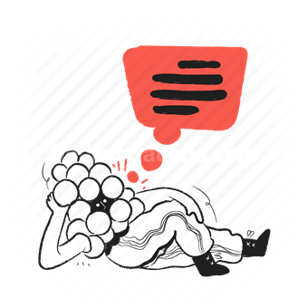 stressed, overwhelmed, exhausted, burnout, Vector illustration