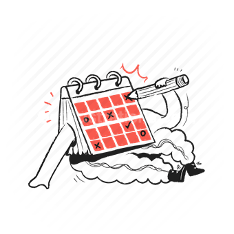calendar, schedule, planning, time management, Vector illustration