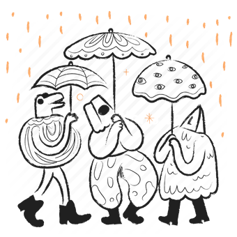 rain, raining, group, umbrella, protection, safety, insurance, forecast