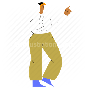 person, body language, gesture, hand sign, clothing, pants, communication