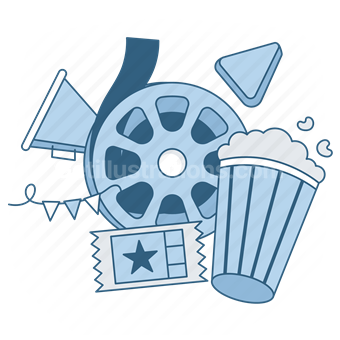 Entertainment, Movie, Film, Vector illustration