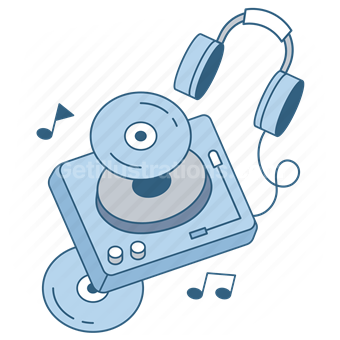 Music and Entertainment, Technology, Audio Player, Vector illustration