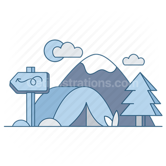 Nature and Ecology, Travel and Adventure, Outdoor Recreation, Vector illustration