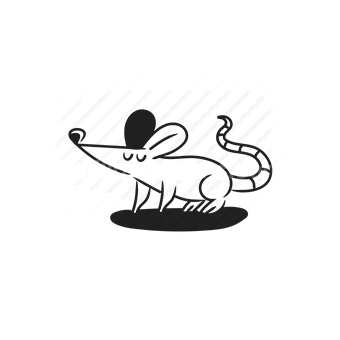 animal, rodent, cartoon, minimalist
