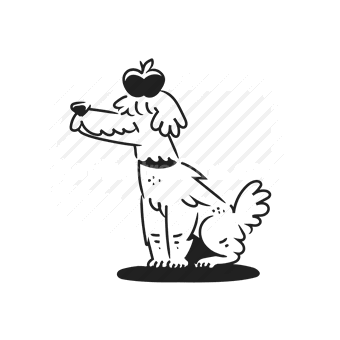 dog, loyal companion, silhouette, minimalist