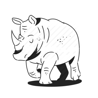 rhinoceros, wildlife, animal, africa