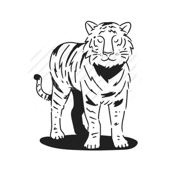 tiger, animal, wild, nature