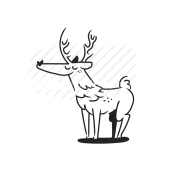 reindeer, winter, christmas, animal