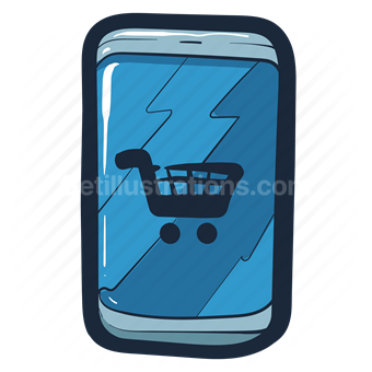 mobile, smartphone, online, shopping, shop, store, cart