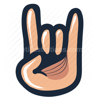hand, gesture, rock, sign, greeting, sign language, communication