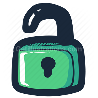 protection, safety, unlock, padlock, lock, login, password