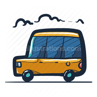 bus, transport, public, vehicle, travelling, vacation, holiday