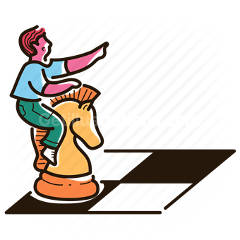 chess, board, strategy, horse, man, people, game, gameplan