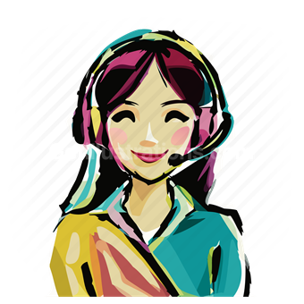 service, customer, client, headset, woman, happy, smile, assistance, assistant