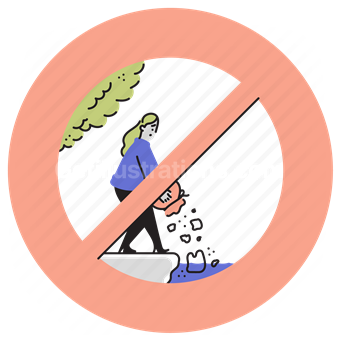 environment, prohibited, forbidden, trash, litter, littering, environmental