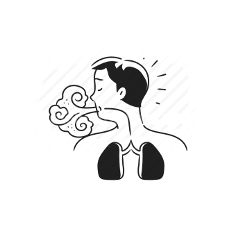 exhaling, smoking, lungs, man, health