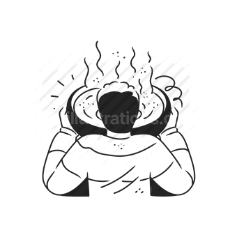 frustrated, stressed, angry, Vector illustration