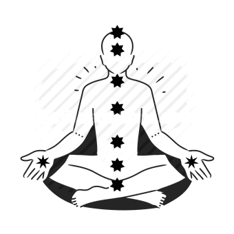 meditation, mindfulness, chakras, wellness, silhouette
