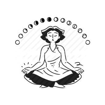 meditation, moon phases, spiritual, mindfulness