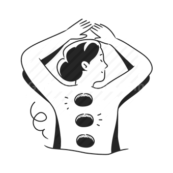 mental health, self-care, introspection, silhouette, Vector illustration