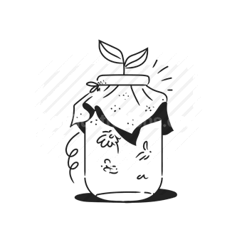 nature, plant, growth, leaves, jar