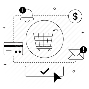 cursor, shopping, shop, store, notification, dollar, payment, finance, cart
