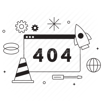 404, warning, danger, maintenance, rocket, screwdriver, website, webpage, browser
