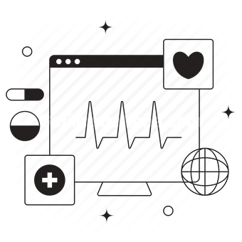 heartrate, health, medical, medicine, medication, monitor, screen, computer