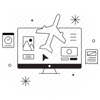 travelling, airplane, plane, flights, flight, monitor, screen, online, trip