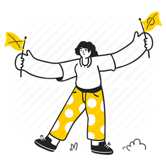 flags, flag, woman, person, direction, navigation