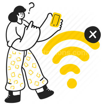 wifi, wireless, internet, connection, no, disconnect, smartphone