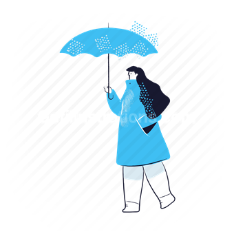 woman, female, person, umbrella, protection, forecast