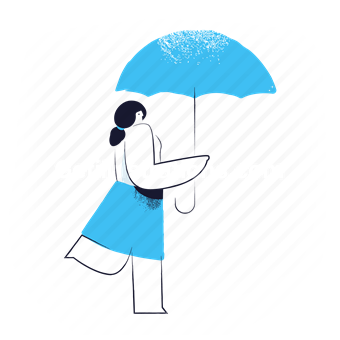 umbrella, protection, safety, woman